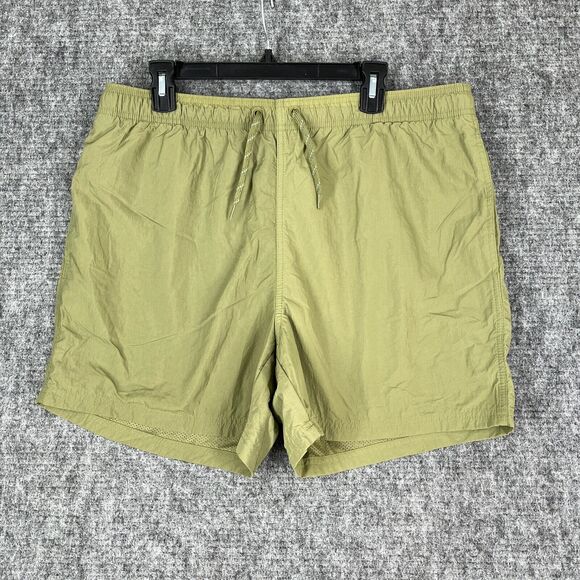 Old Navy Shorts Mens Large Army Green Hybrid‎ Active Elastic Waist Swim Board - Picture 1 of 8